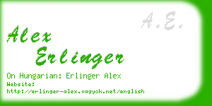 alex erlinger business card